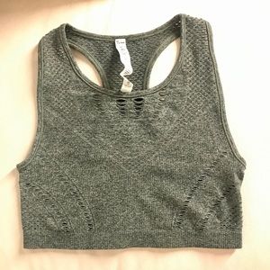 Alo Lark Crop Top Hunter Heather Green, Sz Medium